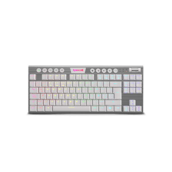 TECLADO MECANICO REDRAGON HORUS TKL WIRELESS BLANCO - SWITCH ROJO